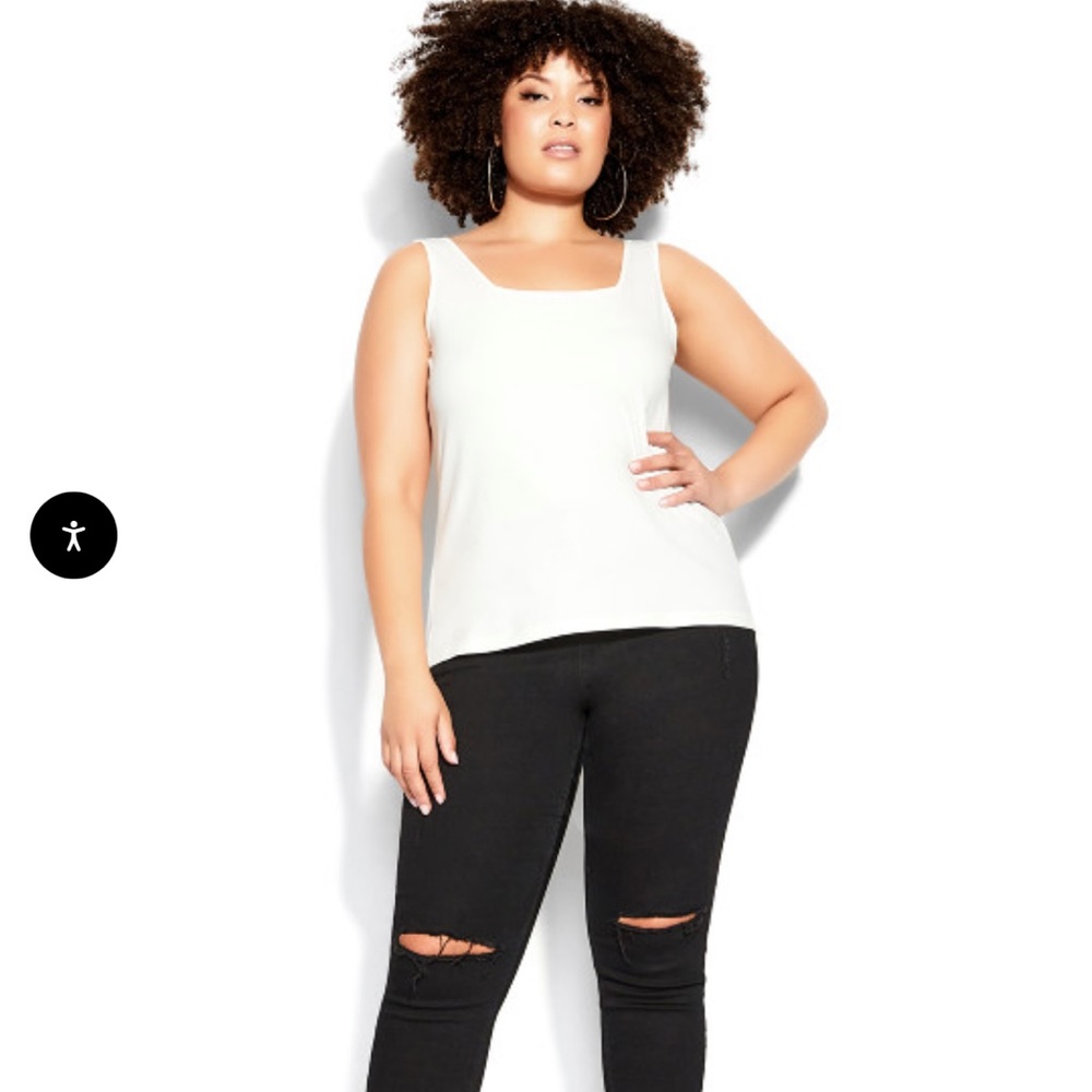 NWT Square Neck Cami - ivory